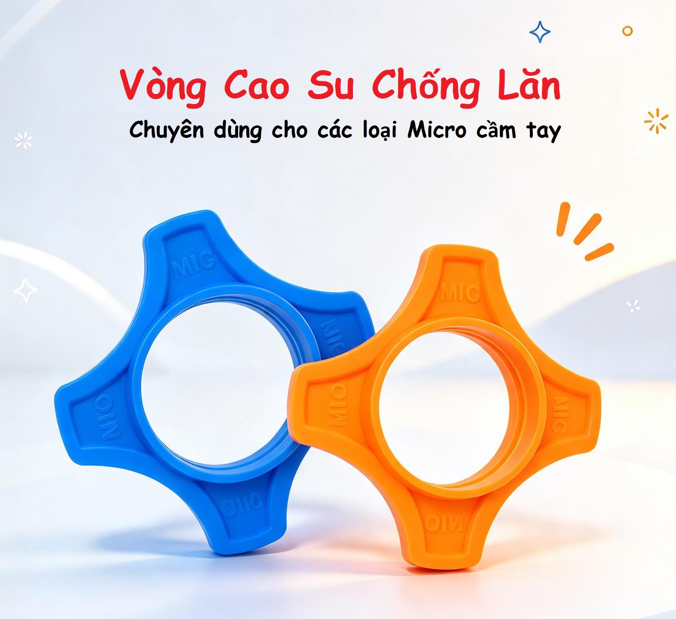 Combo 2 vòng cao su chống lăn mic